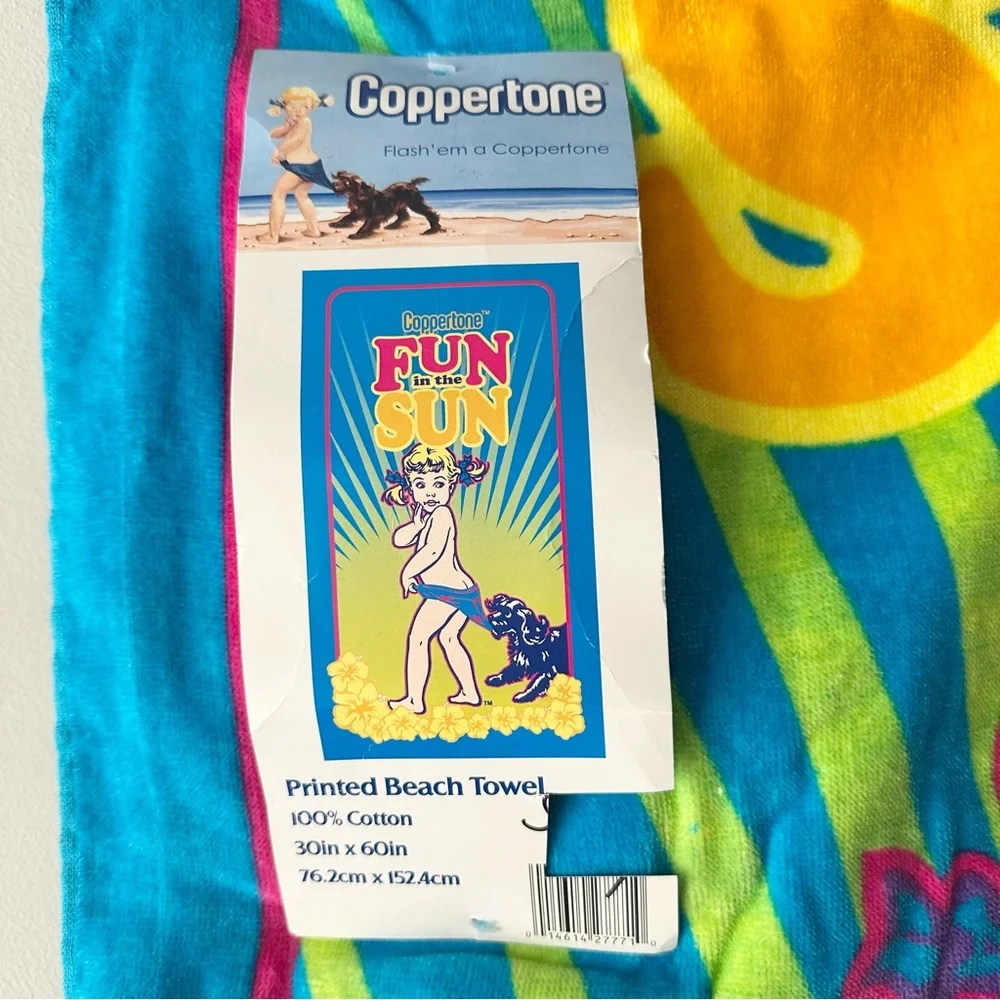 Coppertone Sunscreen Beach Towel